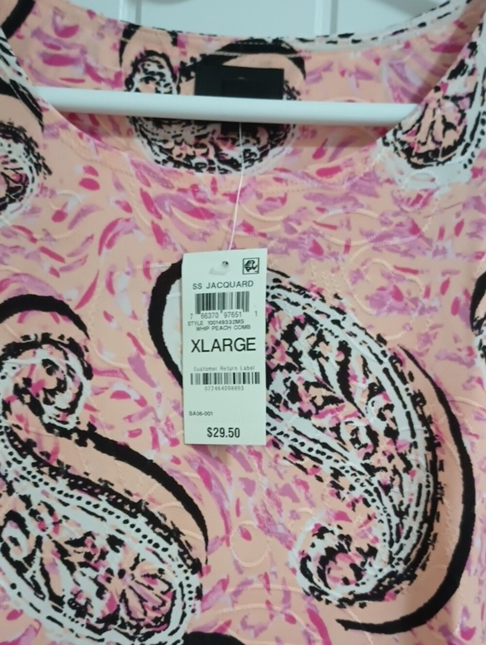 JM Collection Pink Paisley Blouse XL - Super Soft & Lightweight - Picture 2 of 12